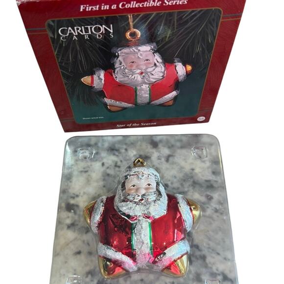 Vintage Heirloom Collection Santa Ornament Carlton Cards Star of the Season 10th - Picture 12 of 16